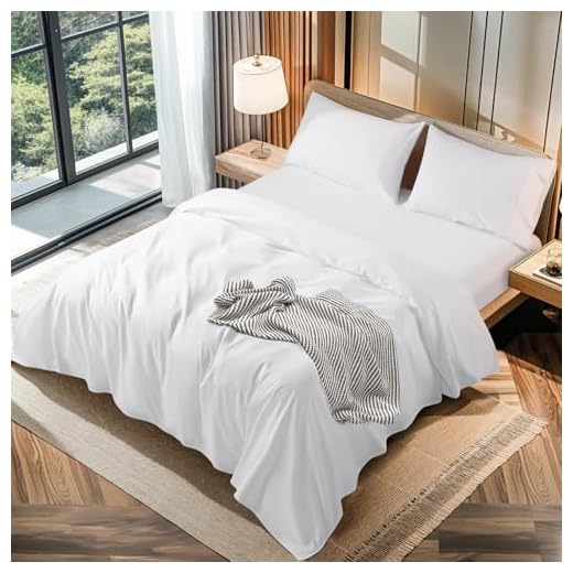 The Ultimate Guide to Dreamy Nights: The 15 Best High Thread Count Sheets for Ultimate Comfort LBRO2M 100% Cotton 1200 Thread Count King Size Sheets Set Deep Pocket Up to16 inches, Bed Sheet 4 Piece (White, King)