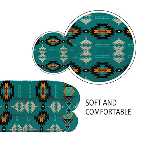 Glenlcwe Tribal Native Navajo Geometric Print Fleece Throw Blanket Fluffy Flannel Blanket Microfiber Bed Blanket Soft Lightweight For Adults Kids #TOP3