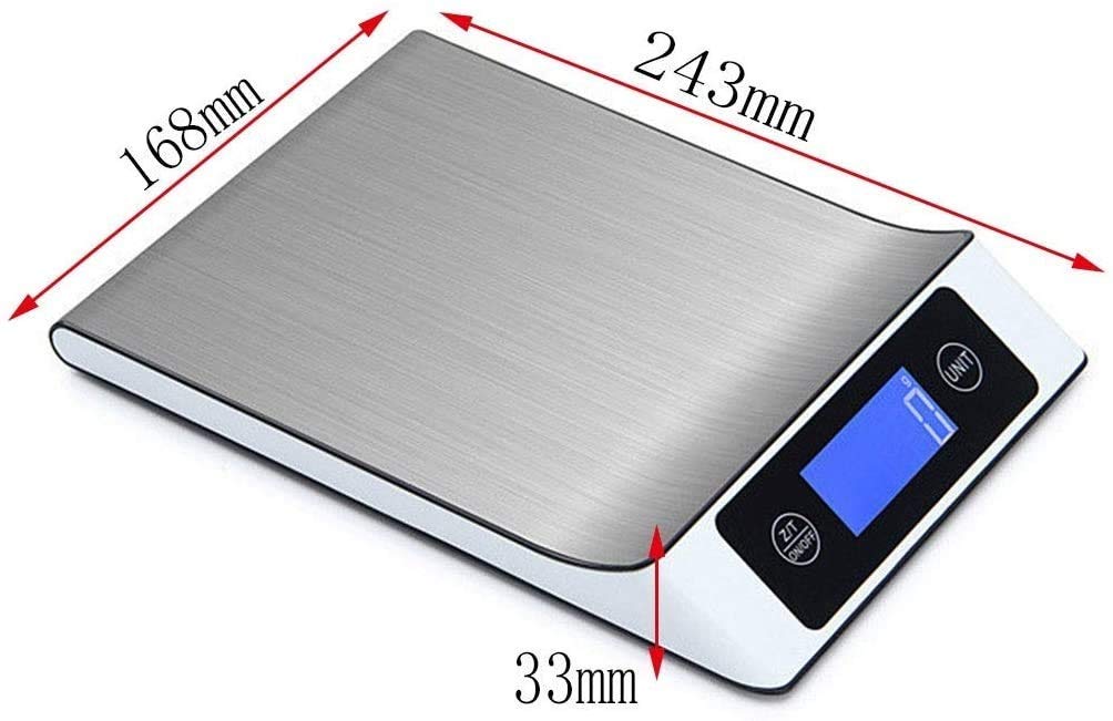 Báscula electrónica Báscula Digital Profesional para Cocina Báscula electrónica para cocinar Alimentos de Alta precisión con Pantalla LCD Grande (Oro-15 kg/1 g)