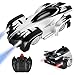 GotechoD Macchina Telecomandata per Bambini con LED Luci Anteriore e Posteriore, 360° Rotazione Auto da Corsa può Scalare Il Muro USB Ricaricabile RC Auto Arrampica sulle Pareti (Nero)