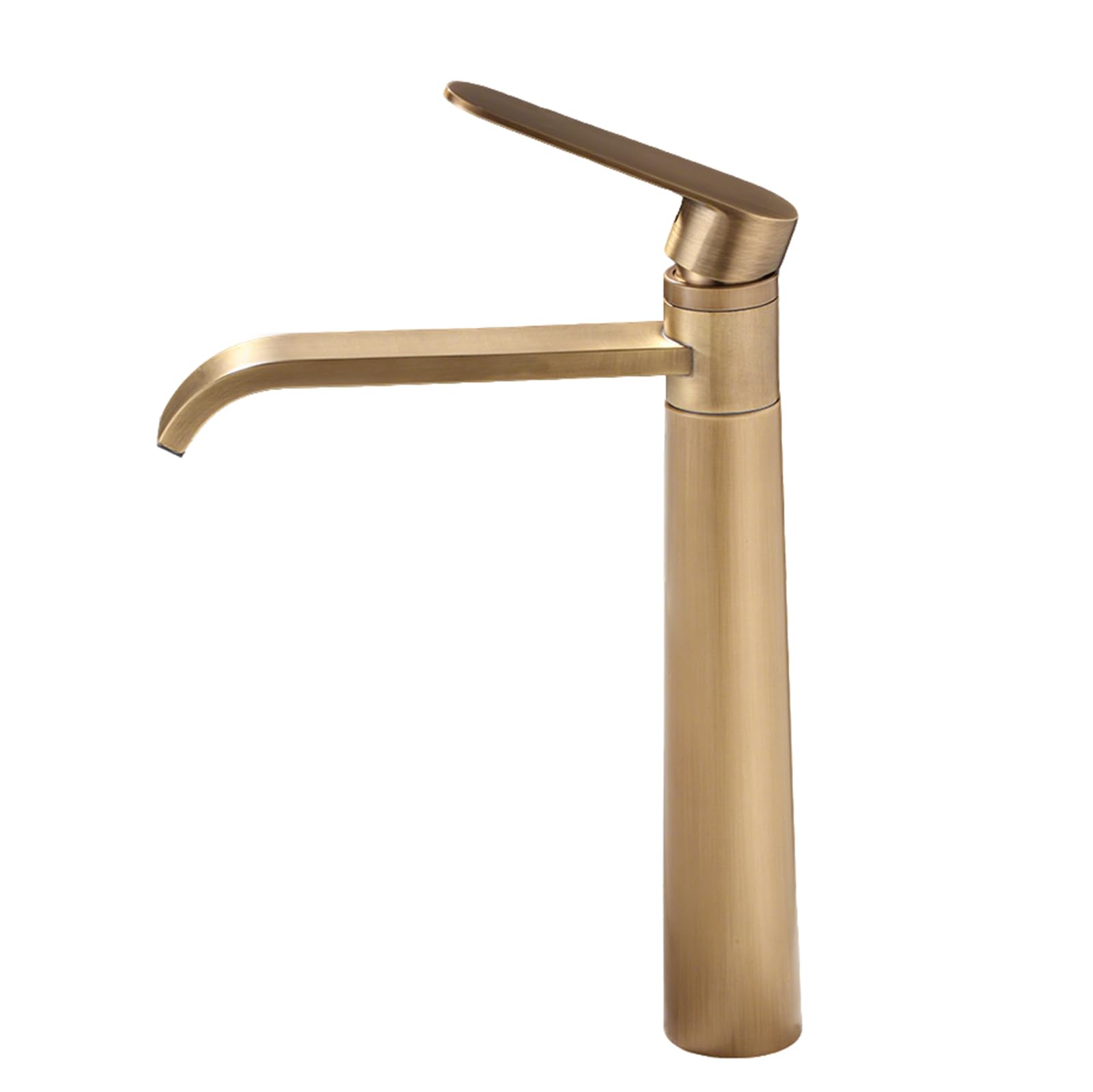Waschtischarmatur Hoch Wasserfall 360° Schwenkbar Wasserhahn Bad Antik Messing Einhebel Mischbatterie Einzelloch