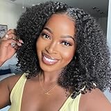 TNICE Mongolian Kinky Curly Bundles Human Hair 18 Inch 4B 4C Afro Kinky Human Hair Bundle One Single Afro Curly Weave Bundles Unprocessed Virgin Hair Afro Curly Hair Extensions for Black Women