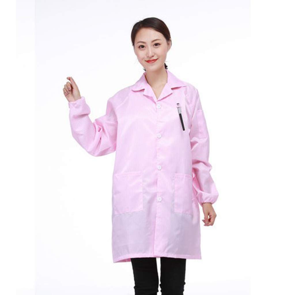 Unisex ESD-sichere antistatische Premium Laborjacke Mantel Kleidung blau M