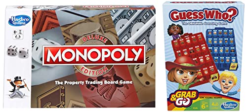 Image of Monopoly Deluxe Edition Game, Fantasy Board Game Toys for Kids Ages 8 Years Old and Up&Hasbro Gaming Guess Who? Guessing Game for Kids Ages 6 and Up,