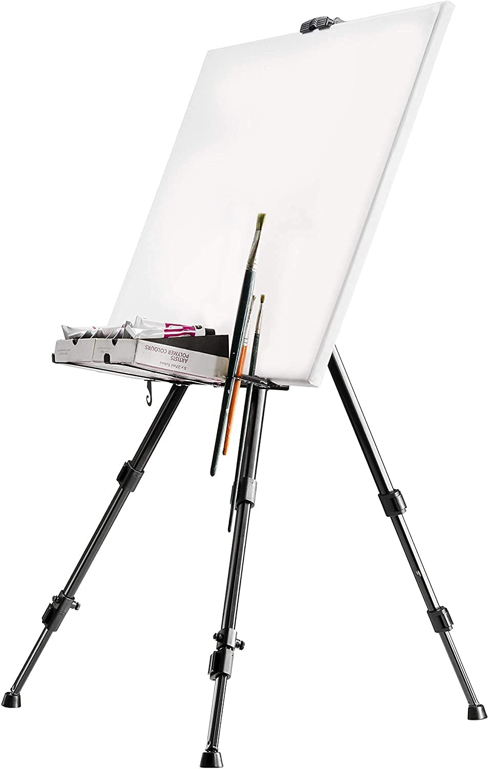 El estudio de aluminio caballede una amplia gama de caballetes, adecuada for lienzo de hasta 122 cm de altura y 4 cm de profundidad, y se puede usar como soporte for pinturas, pinceles y telas, inclus