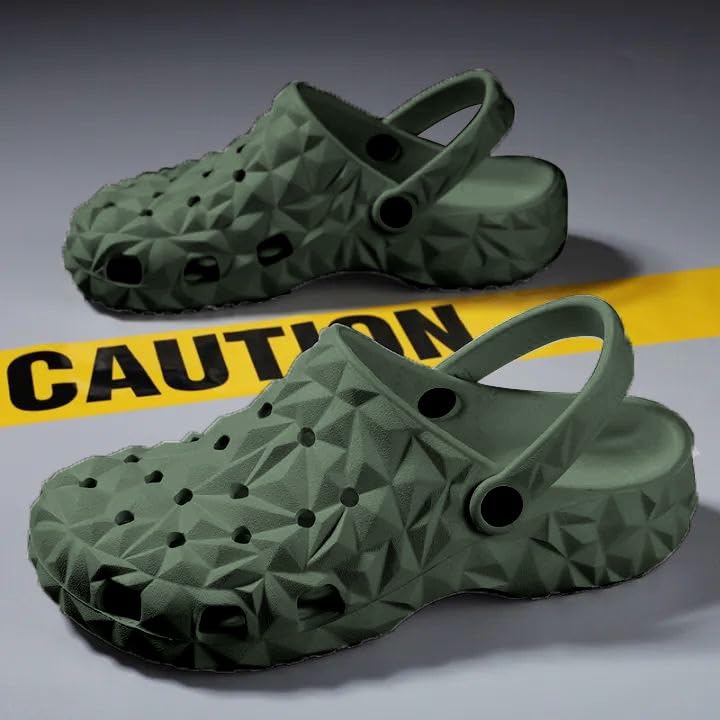 Image of Men's Lightweight Classic Clogs Sandals with Adjustable Back Strap Stylish & Anti-Skid Waterproof & Everyday Use Mules for Men's & Boy's
