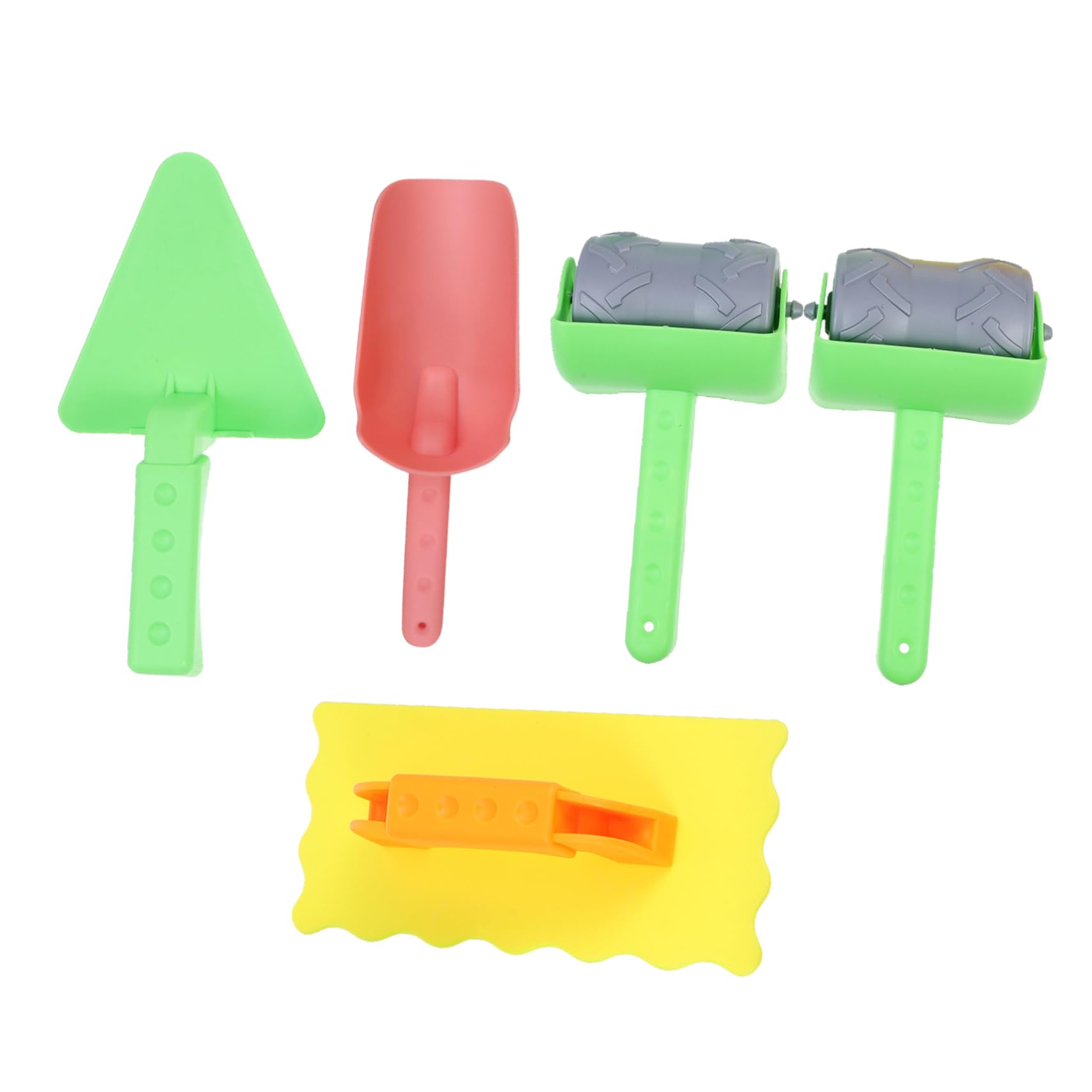ORFOFE 1Set Building Construction Tools for Beach Play Includes Shovel Spade Leveling Tool Wheel Rollers for Coordination