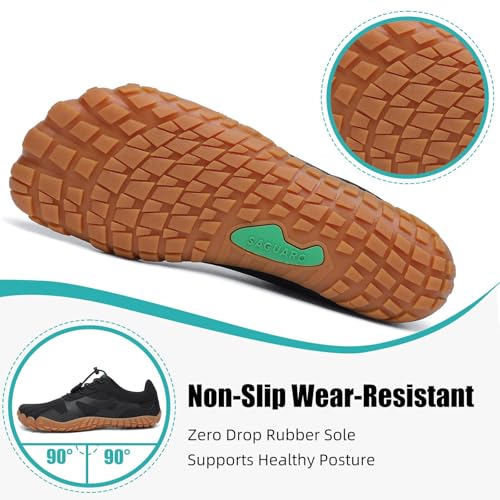Image of SAGUARO Womens Mens Barefoot Shoes Minimalist Trail Runner Wide Toe Box Zero Drop Outdoor Cross Training Shoe