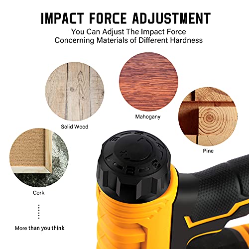 WORKSITE Cordless Brad Nailer/Stapler Kit, 18 Gauge 2 in 1 Cordless Nail/Staple Gun with 2.0A Battery, Charger, 1000pcs Nails and 1000pcs Staples for Home Improvement, Woodworking