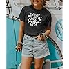 I'm Just WTF-ING My Way Through Life T-Shirt for Women Funny Sarcasm Saying Shirts Short Sleeve Casual Tee Tops (Dark Gray, X-Large)