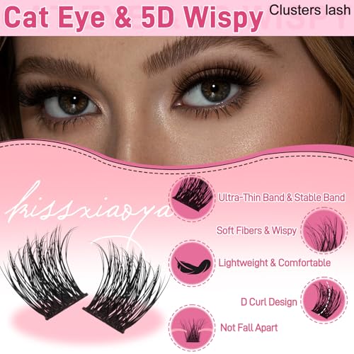 Lymybety 168Pcs Individual Eyelashes Kit, 0.10Mm 56D 10-18Mm Mixed Thin Band Wide Stem Lash Clusters With Lash Bond And Seal And Remover And Tweezers, Diy Eyelash Extension For Diy At Home - 3