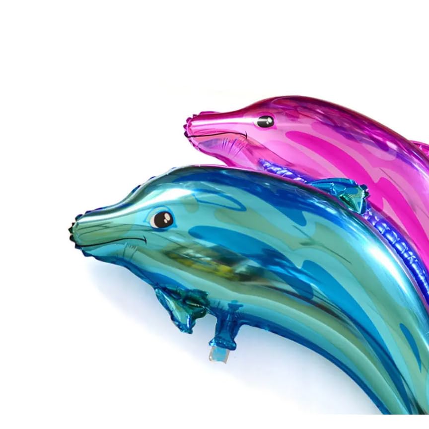 Image of AR GIFTZADDA 3 Pcs Dolphin Foil Balloon Birthday Decorations, Baby Shark /Fish /Dolphin Party Supplies for Boys Girls Kids 1st 2nd 3rd 4th 5th Party Decorations (Dolphin 3 Pcs)