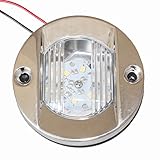 X-Haibei Boat Navigation Stern Light Marine RV Interior Courtesy Cabin Walkway Flush Mount White LED Light Round Dia. 75mm