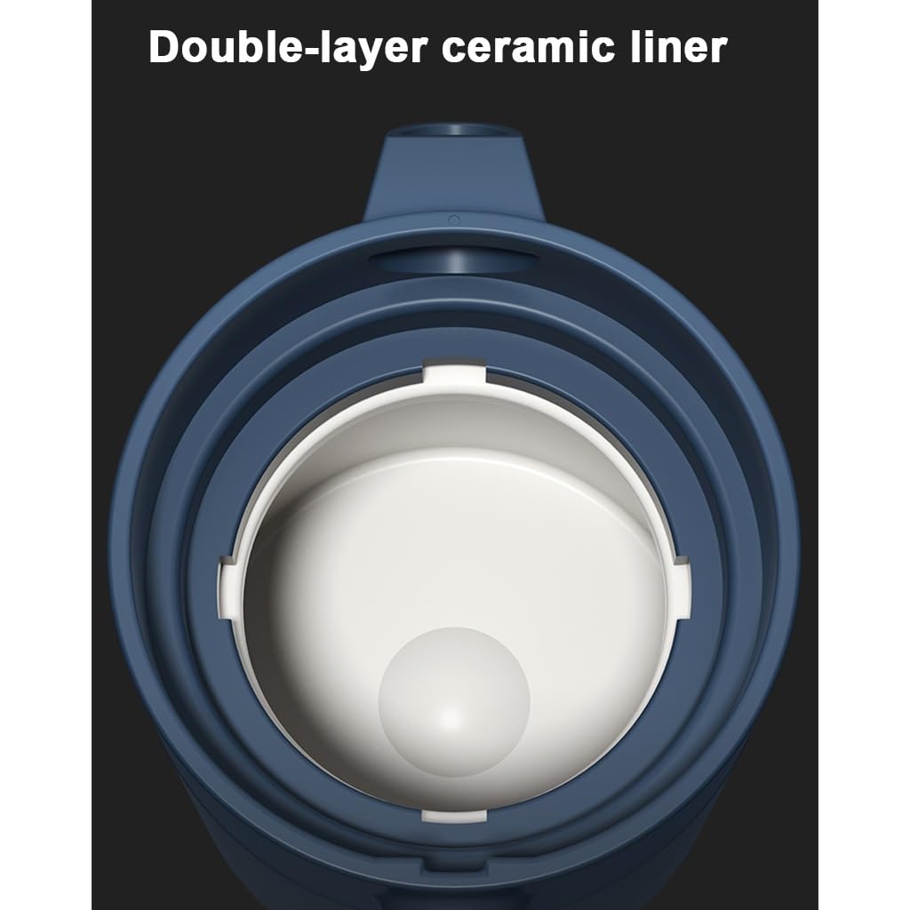 Caraffa termica da 800 ml, teiera termica con rivestimento in ceramica, thermos sottovuoto a doppia parete, filtro rimovibile in acciaio inox per bevande calde o fredde