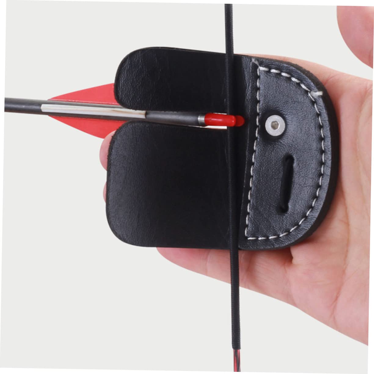 KICHOUSE Leather Finger Tab Bowstring Finger Saver Accessories Outdoor Protector Comfort Fit