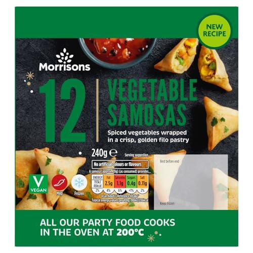Morrisons 12 Vegetable Samosas 240g (Frozen)