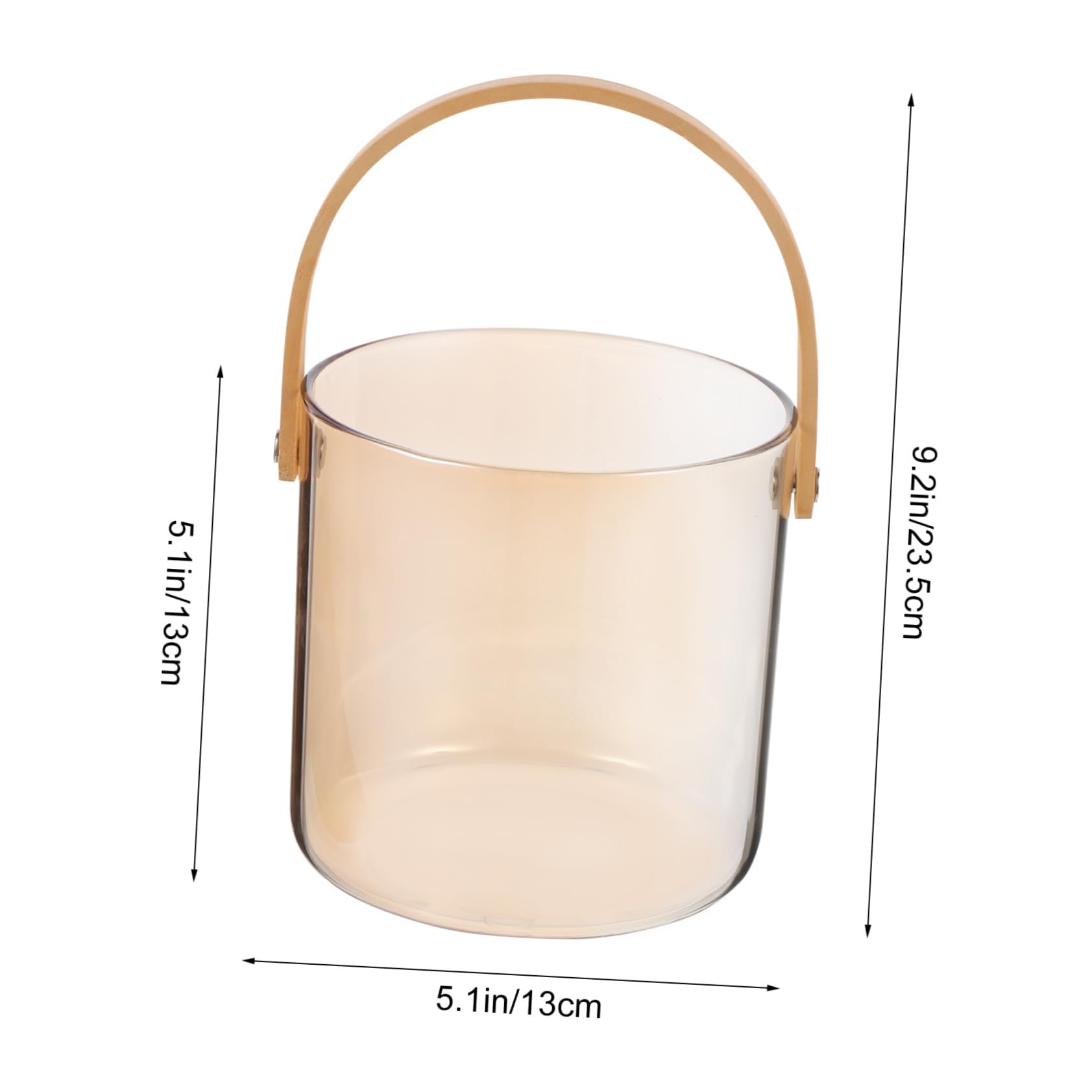 Glas Weinkühler 1500ml Braun für Snacks und Süßwaren | Leicht und Tragbar, Einfache Kreative Optik, Tischdekoration für Hochzeiten und Feiertage