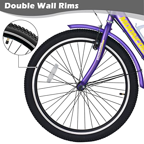 MOONCOOL Adult Tricycles 3 Wheel 7 Speed Trikes, 20/24 / 26 inch Adult Trikes 3 Wheeled Bike with Basket for Seniors, Women, Men.