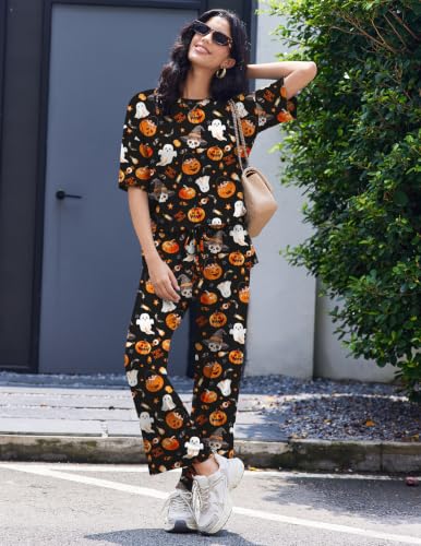 Image of Ekouaer Lounge Sets for Women Soft Comfy Pajama Set 2 Piece Outfits