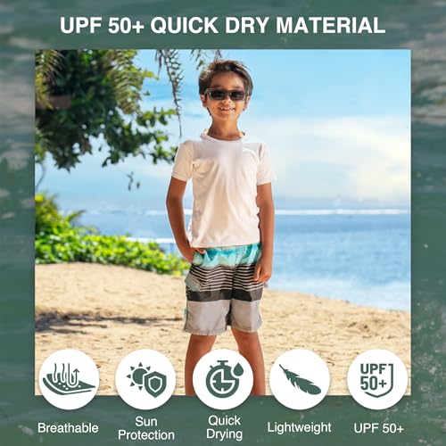 Image of Kanu Surf Boys' Toddler Troy Stripe Swim Trunks