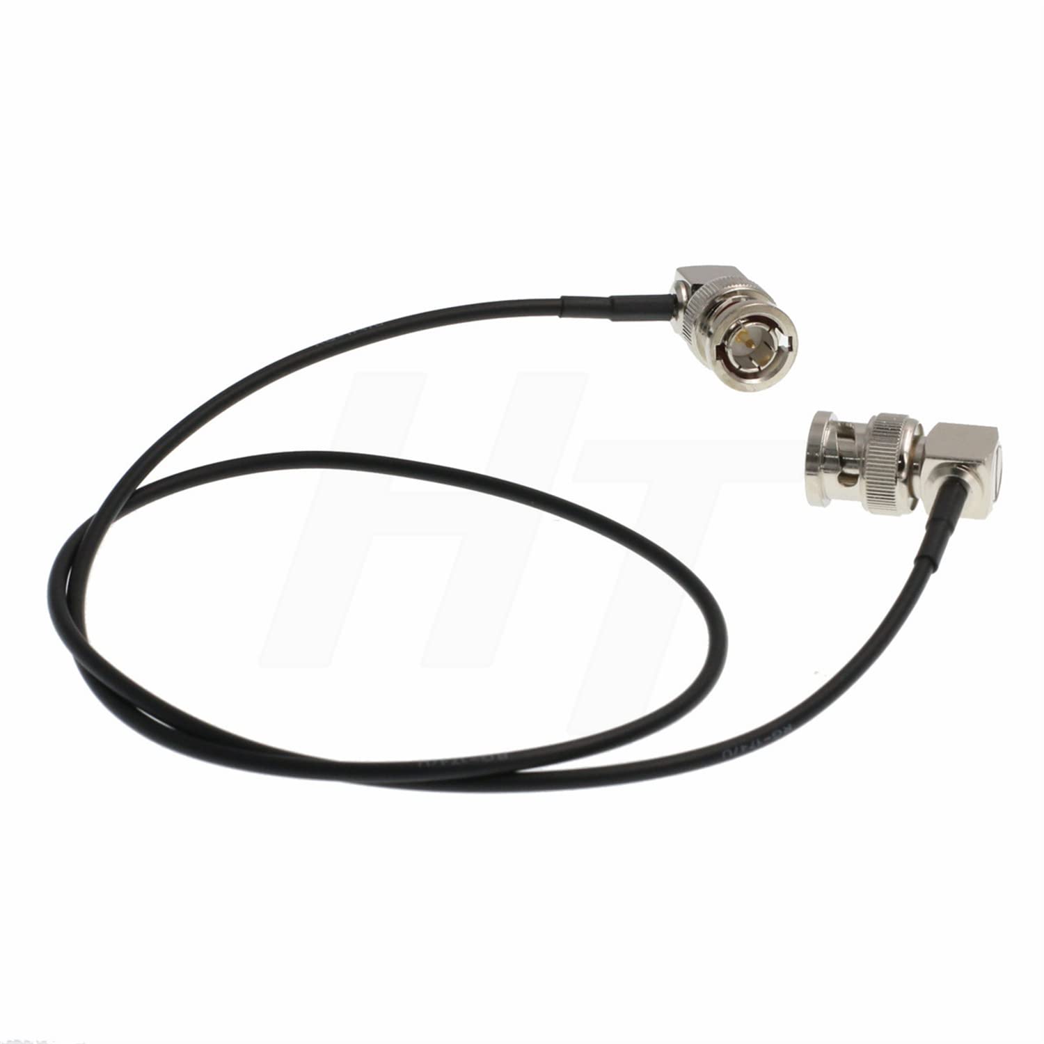 HangTon Câble Adaptateur Mini SDI Vers BNC 75 Ohms - 1 M, Angle Droit - Pour Caméra Blackmagic, Moniteur