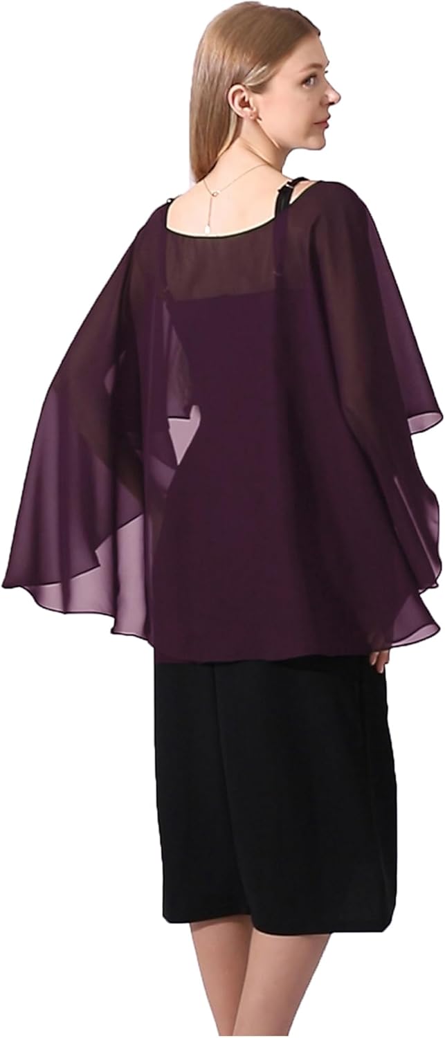 Capelets for women Chiffon Cape Shawls and Wraps for Evening Dress Wedding Capes Cover Up - Image 5