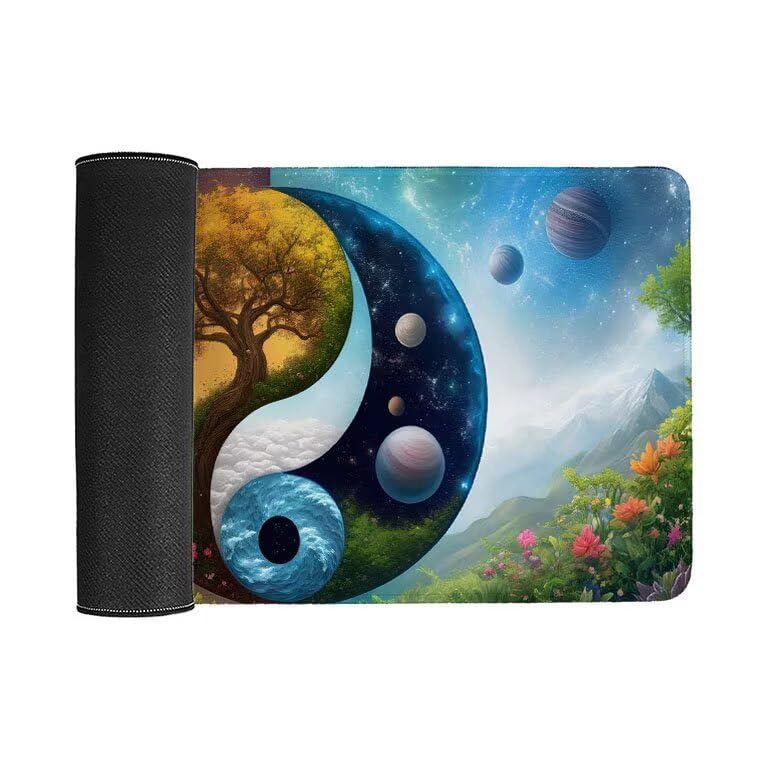 Tappetino Mouse Gaming XXL 1600 x 800 mm Tappetino Antiscivolo Sottomano Da Scrivania Per Mouse e Tastiera, Con Base In Gomma Antiscivolo, Lavabile, Mouse Pad Albero della vita, Regalo per Uomo L-867