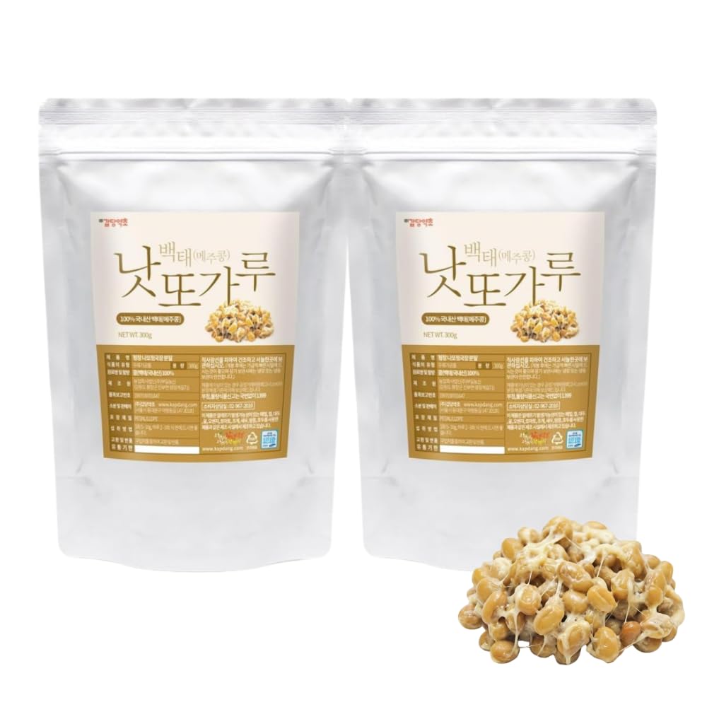 Soybean Natto Powder 2 Pack 100% Natural Nattokinase Freeze-Dried Fermented Food Vitamin K2 Total 21.1oz(600g)