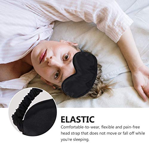 ARTIBETTER 2 Pcs Dormir Máscara de Olho de Olhos Vendados Dormir Remendo Do Olho Capa Blackout Com C