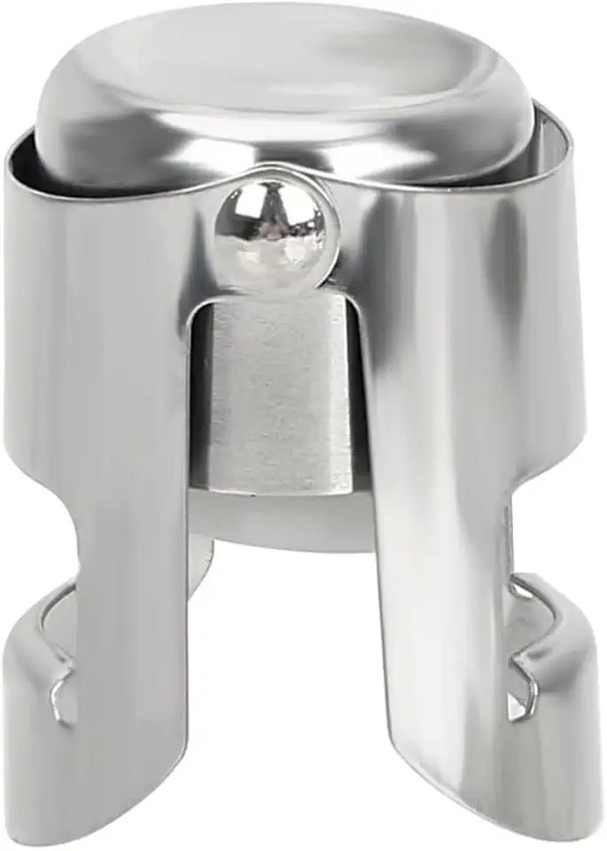 Tampa a Vácuo em Inox para Garrafa de Vinho e Champagne Rolha Reutilizável com Vedação Hermética