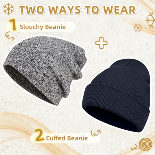 Image of ZOORON Beanie for Men Women Slouchy Winter Beanie Hats Cuffed Skull Caps