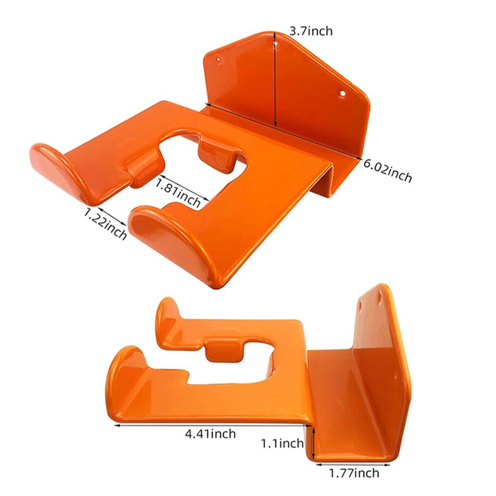 2 soportes para cortacésped montados en la pared para una organización cómoda de las herramientas y otros lugares. Gancho de metal resistente para cortacésped
