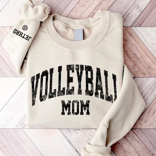 Personalized Volleyball Mom Shirt, Custom Sport Mom Shirt, Shirt for Volleyball Mom Lover, Gift for Mom, Support Volleyball Match Outfit 24