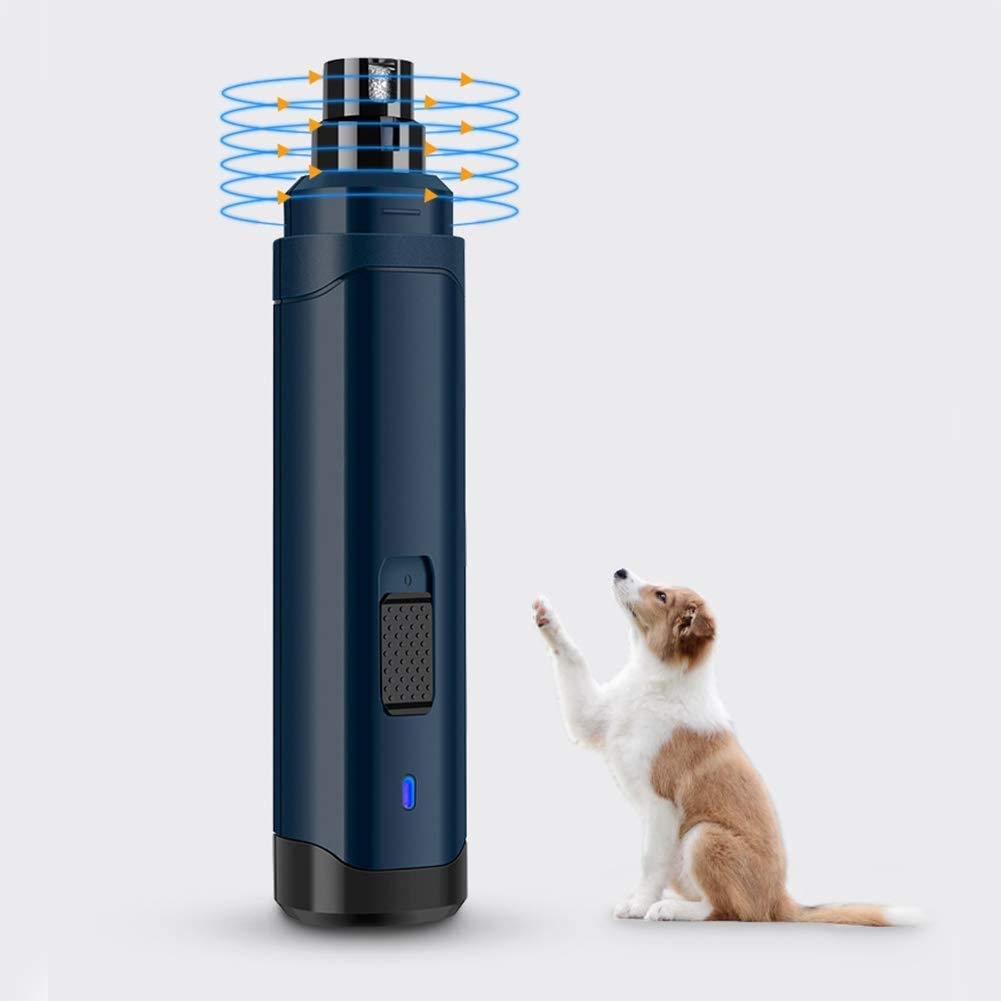 Molinillo de uñas for Perros - Profesional 2-Velocidad eléctrica Recargable Recortadora de Clavos for Mascotas Patas sin Dolor Grooming y alisado for pequeños Perros Grandes y Gatos