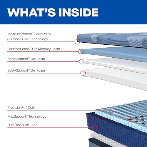 Image of Sealy Posturepedic Pro Haverford 13 inch Firm Tight Top Hybrid Mattress - Full