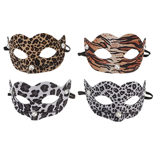 Masque de mascarade dino et lapin pour femmes en lot économique de 4