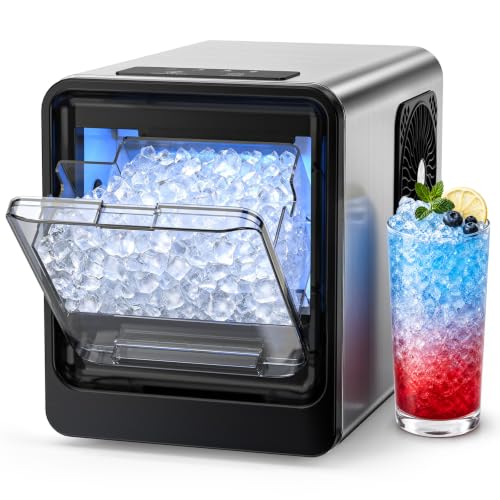 Image of Electactic Nugget Ice Maker Countertop, Ready in 4 Mins, 35Lbs /24H