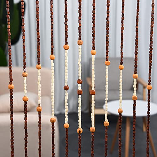 Rideaux de perles de porte en bois avec finitions soignées pour placard - 4