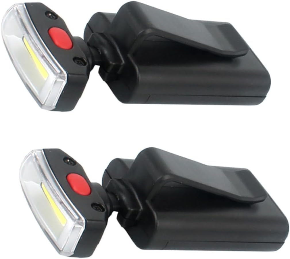 Sosoport 6pcs Led Hat Light Clip Rechargeable Camping Light Hat Lamp for Hiking Floodlight Visor for Baseball Cap Angle