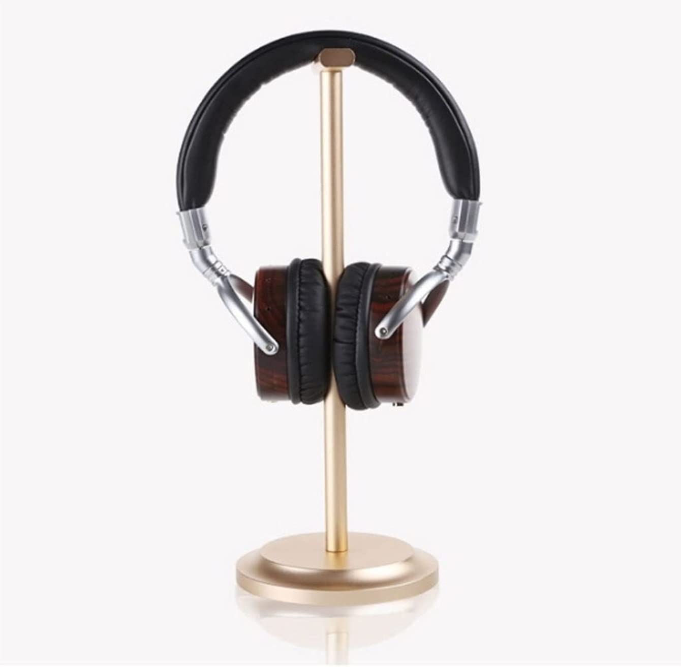 Support pour Casque Audio, Support De Casque en Métal Stéréo Simple Adapté À Tous Les Casques Accessoires Bureau(Gold,A)