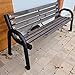 Produktbild Gartenbank Parkbank Holzbank Massiv Sitzbank Garten Balkon Bank Holz Metall Wetterfest Gartenmöbel Stabil Eigenmontage Einfach und Schnell