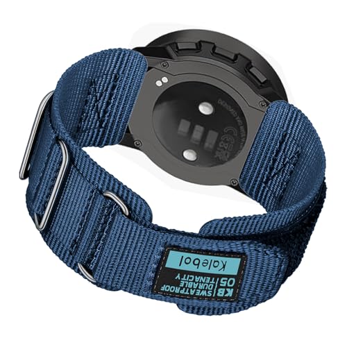 Correa de Nailon para Suunto Ambit 3 Peak Pulsera de Nylon Suave Trenzado con Ajustables Transpirable Deportivas Banda de Repuesto Compatible con Suunto Ambit 3 Sport Correas (Azul)