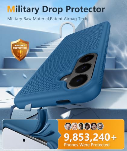 Image of FNTCASE for Samsung Galaxy S26-FE Case: Non Slip TPU Military Grade Blue