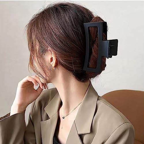 Aolalow Big Hair Claw Clips 4.35 Inches Nonslip Big Claw Hair Clips For Girls Strong Hold For Thick Hair Accessories (4 Packs #TOP5