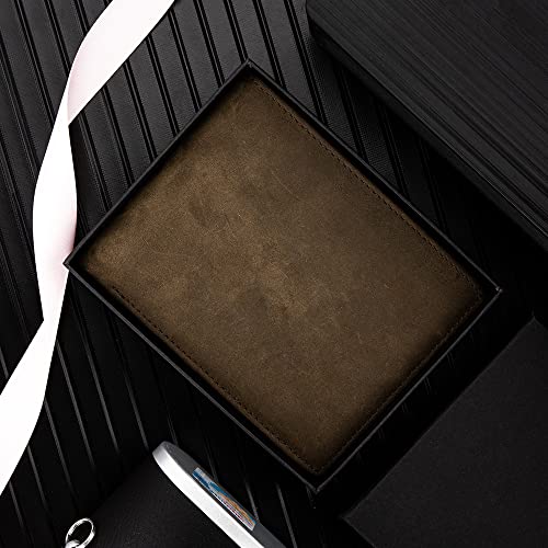 BOBO BIRD Wallet for Men, Personalized Bifold Wallet for Husband Gift, Genuine Leather RFID Blocking Mens Wallet Christmas Gift for Men (To Man)2