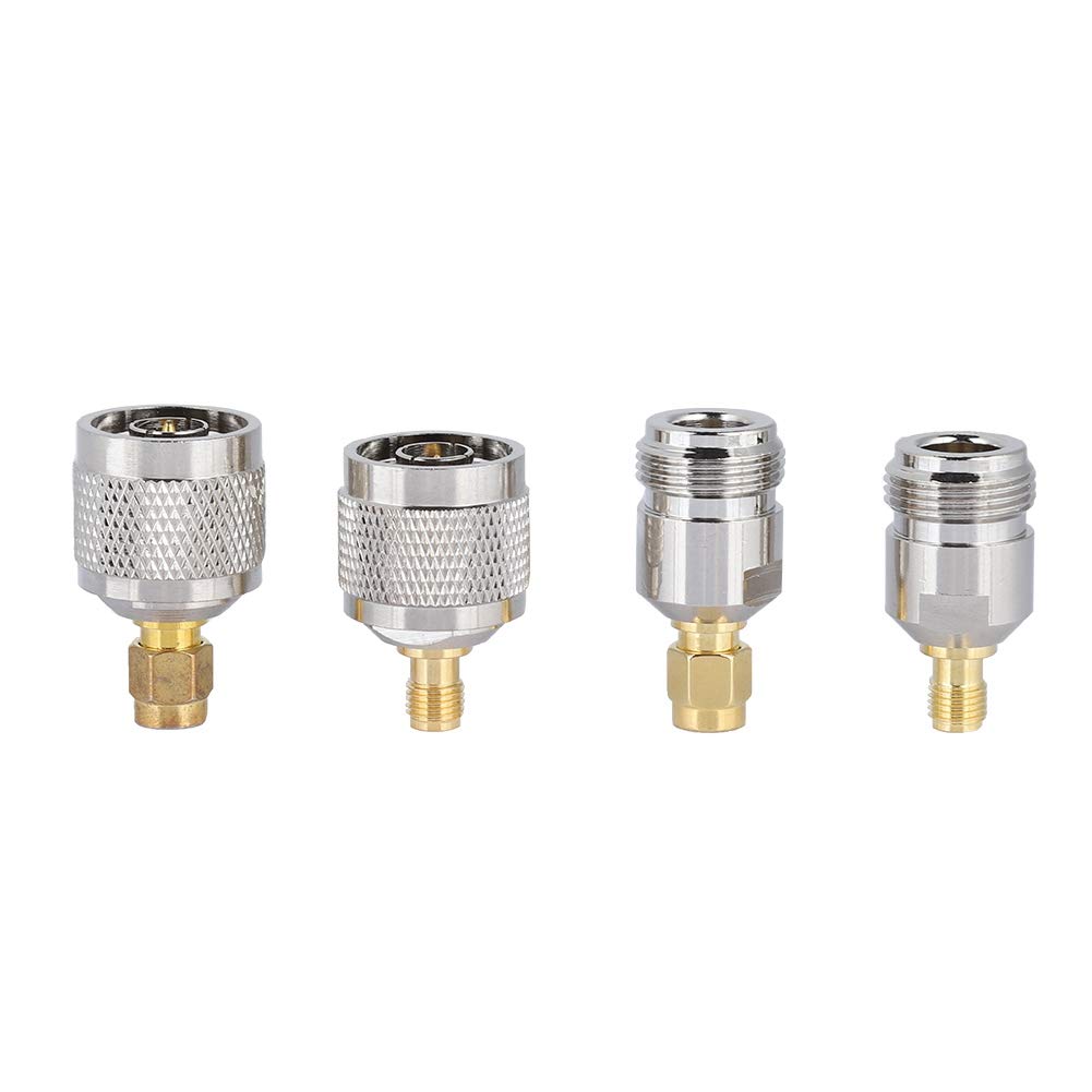 4 szt. adapter SMA na N, wtyczka N / gniazdo na gniazdo SMA, wtyczka koncentryczna, adapter RF, adapter wtykowy do anteny, urządzenia WLAN, kabla koncentrycznego, zewnętrznej anteny WLAN itp.