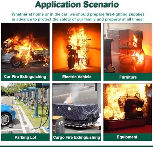 Emergency Fire Blanket for Cars & Trucks - 19.7x29.6ft Fireproof Tarp for Electric Vehicle Safety, Automotive Fire Suppression & Flame Retardant Protection