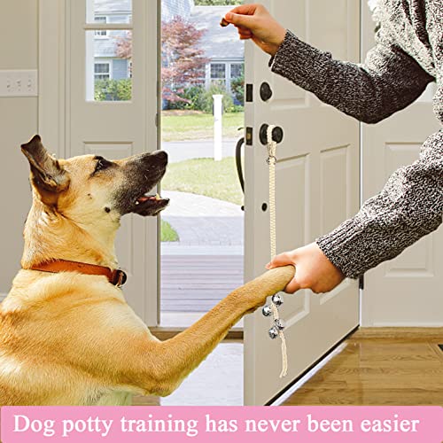 Dog-Hanging-Doorbells-Extra-Loud-Dog-Potty-Training-Bells-Adjustable-Durable-Braided-Rope-Door-Bell-for-Dogs-to-Ring-to-Go-OutsideSilverPink - Cucciolini Doodles   Dog-Hanging-Doorbells-Extra-Loud-Dog-Potty-Training-Bells-Adjustable-Durable-Braided-Rope-Door-Bell-for-Dogs-to-Ring-to-Go-OutsideSilverPink
