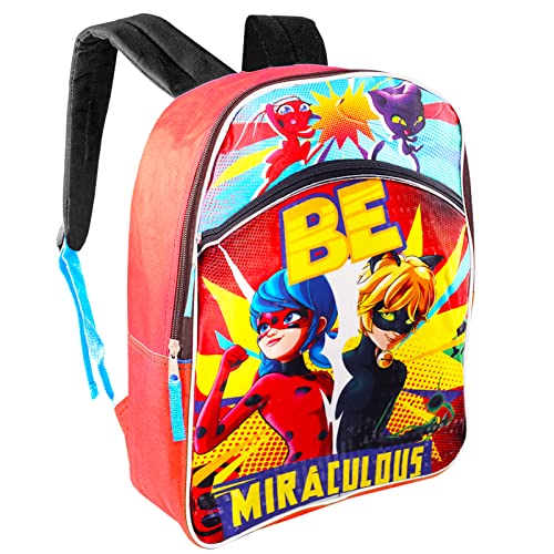 Miraculous Ladybug Backpack and Lunch Box Set - Bundle with 16" Miraculous Ladybug School Bag with Lunch Bag, Water Bottle, Stickers, More2