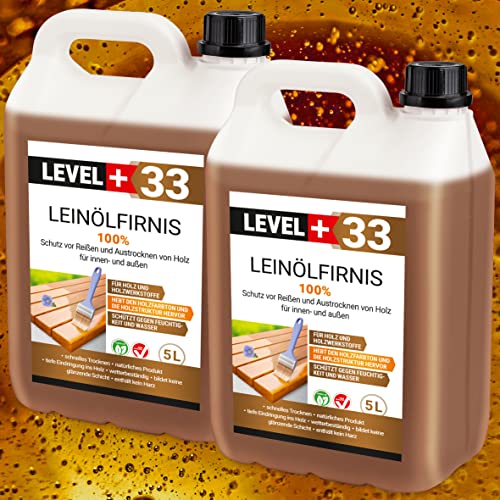 Leinöl Firnis 10 Liter, Holzschutz, Doppelt Gekocht, Holzpflege, Holzöl, Schnelle Trocknung, Natürlicher Holzschutz… – Bild 3